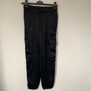 Garage XS satin cargo joggers